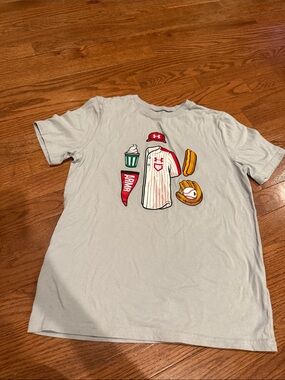 Under Armour Light Gray Baseball Icon Graphic Tee